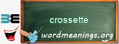 WordMeaning blackboard for crossette